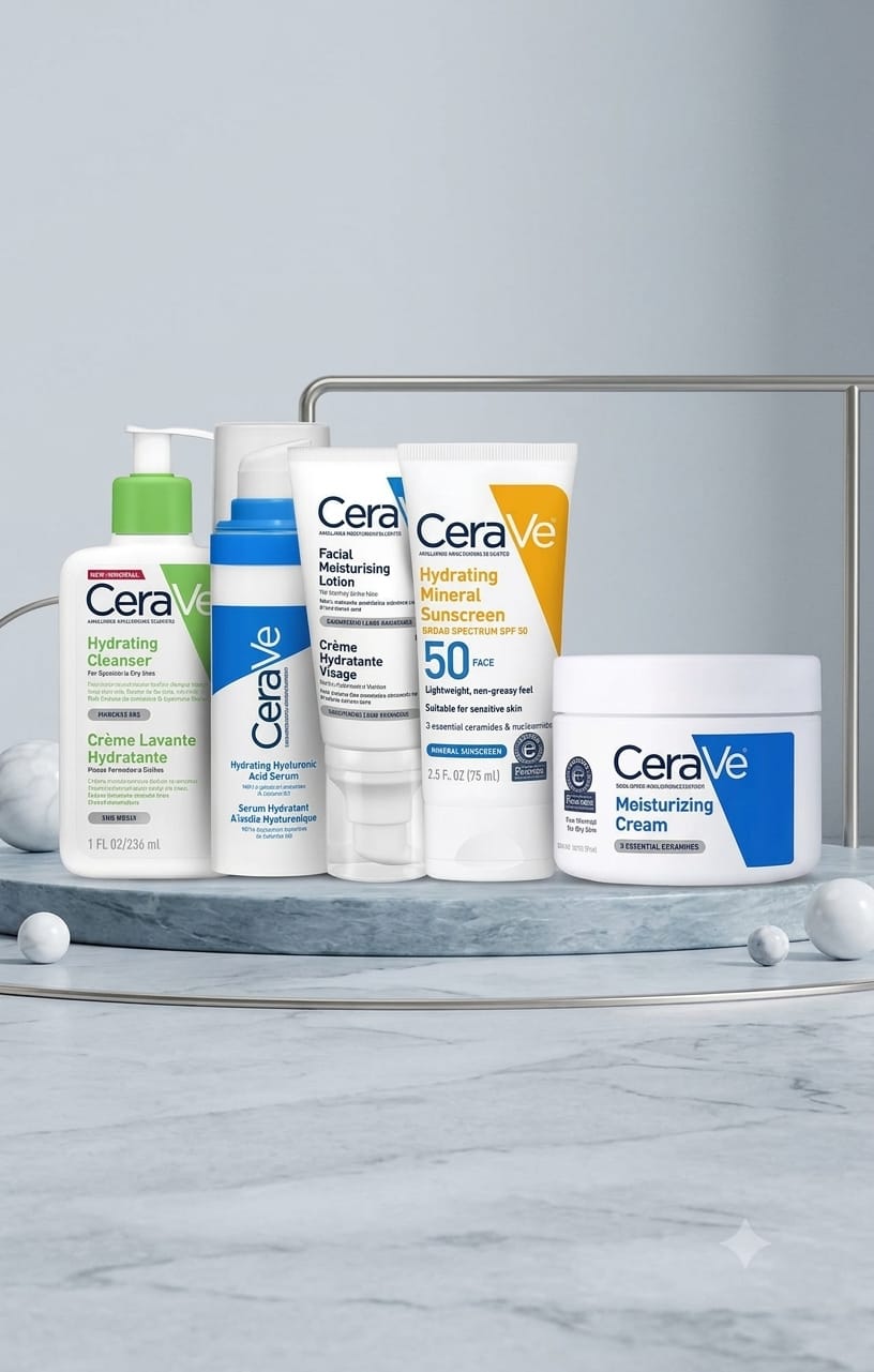 CeraVe 5-in-1 Daily Hydration & Skin Barrier Repair Routine Set